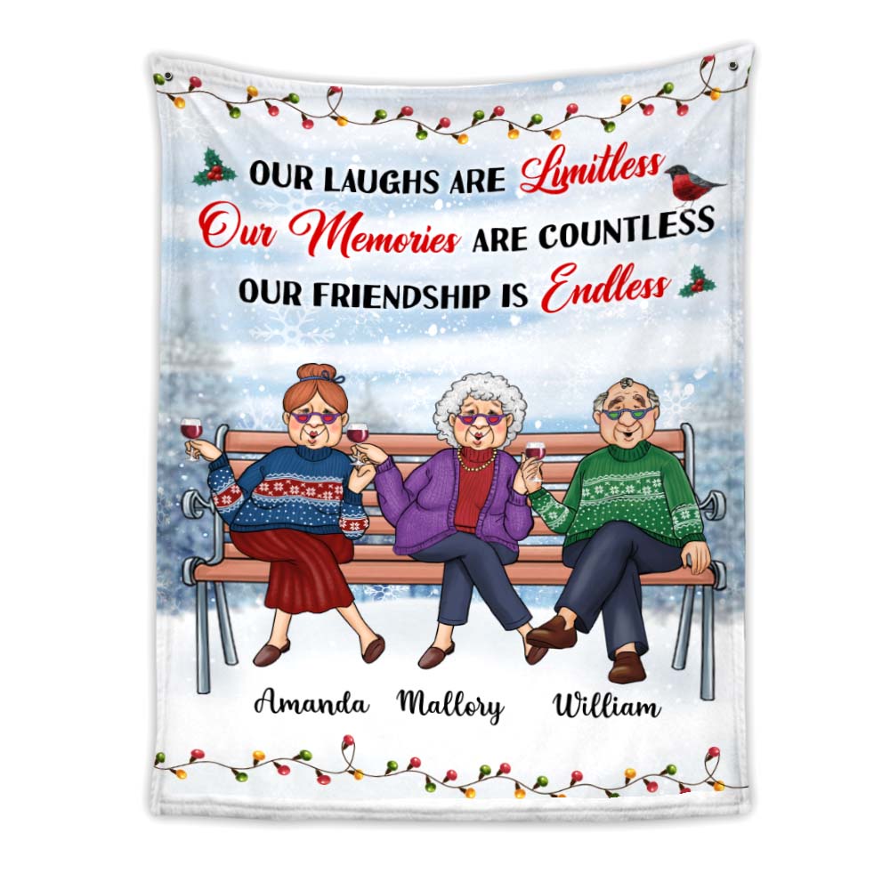 Personalized Friendship Gift  Our Laughs Are Limitless Blanket 30017 Primary Mockup