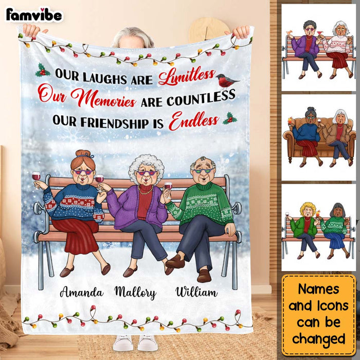 Personalized Friendship Gift  Our Laughs Are Limitless Blanket 30017 1