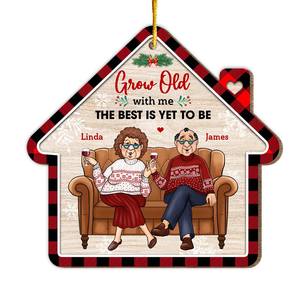 Personalized Gift For Couple Grow Old With Me Ornament 30019 Primary Mockup