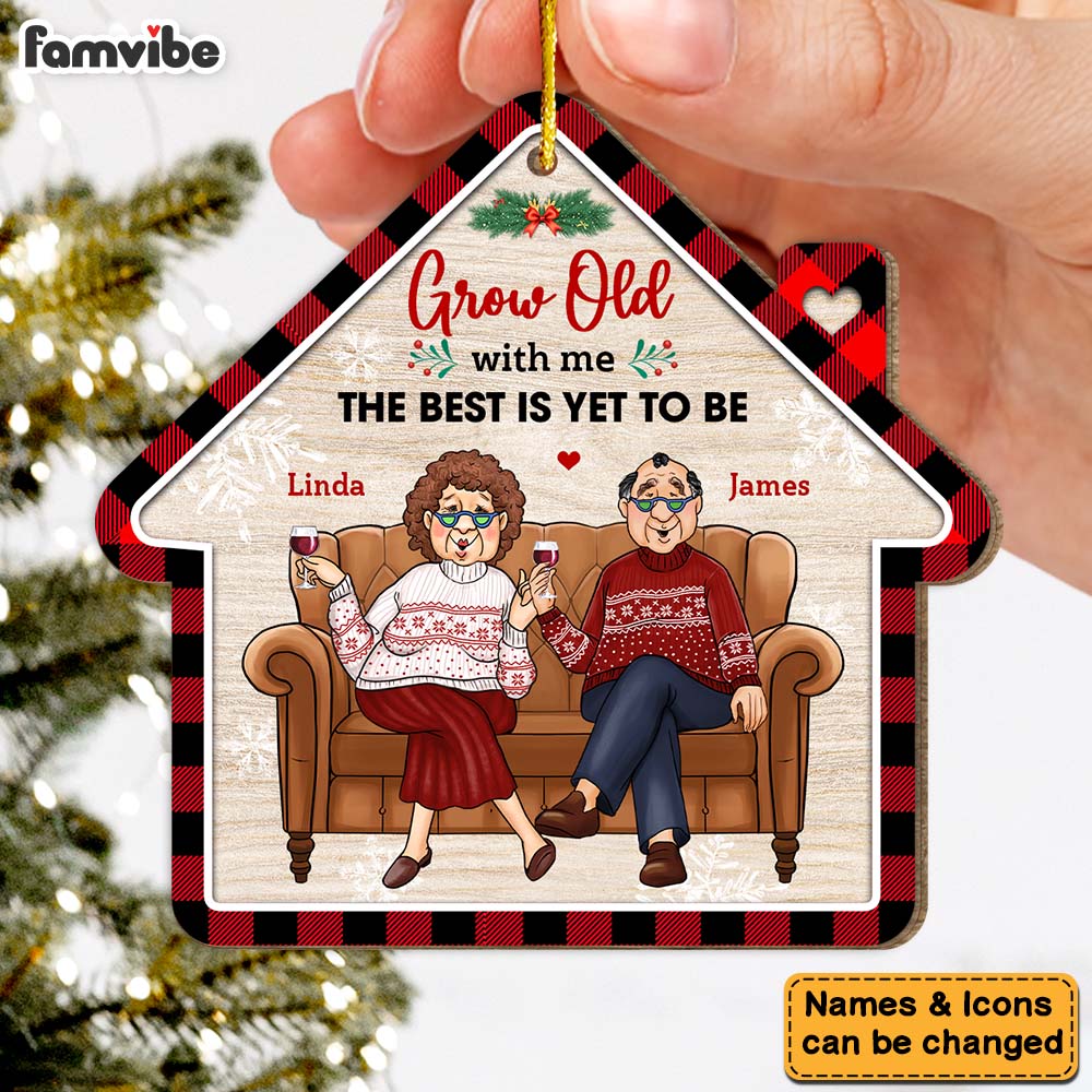 Personalized Gift For Couple Grow Old With Me Ornament 30019 Primary Mockup