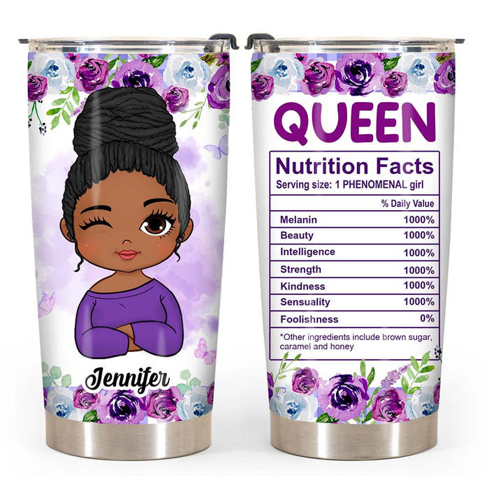 Personalized  Daughter Inspirational Queen Nutrition Facts Steel Tumbler 30020 1