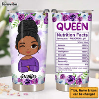 Personalized  Daughter Inspirational Queen Nutrition Facts Steel Tumbler 30020 thumb 1