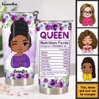 Personalized  Daughter Inspirational Queen Nutrition Facts Steel Tumbler 30020 thumb 1