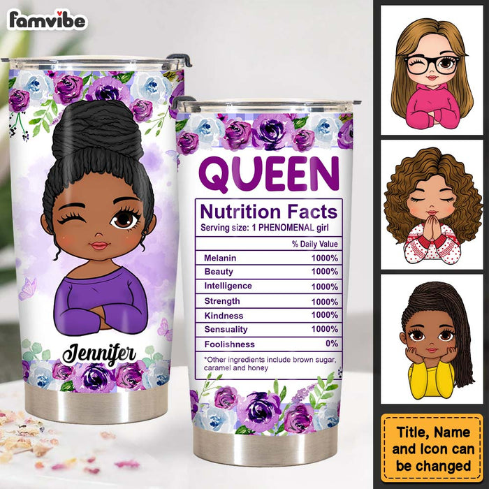 Personalized  Daughter Inspirational Queen Nutrition Facts Steel Tumbler 30020 1