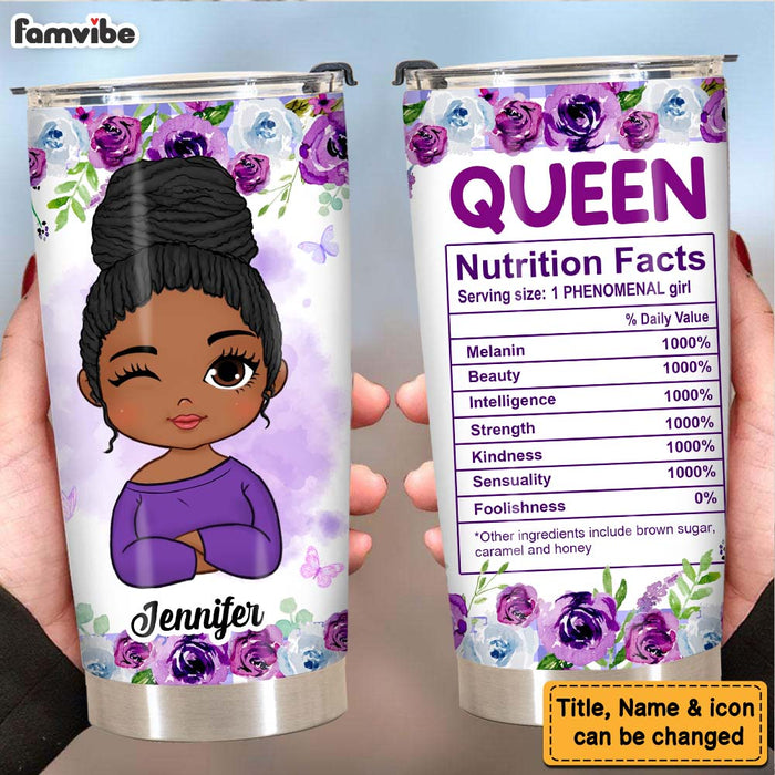 Personalized  Daughter Inspirational Queen Nutrition Facts Steel Tumbler 30020 1