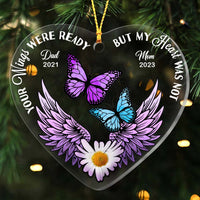 Personalized Memorial Butterfly Heart Ornament 30021 thumb 1