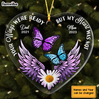 Personalized Memorial Butterfly Heart Ornament 30021 thumb 1