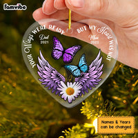 Personalized Memorial Butterfly Heart Ornament 30021 thumb 1