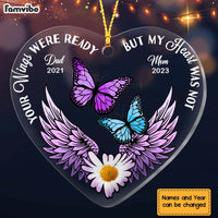 Personalized Memorial Butterfly Heart Ornament 30021 thumb 1