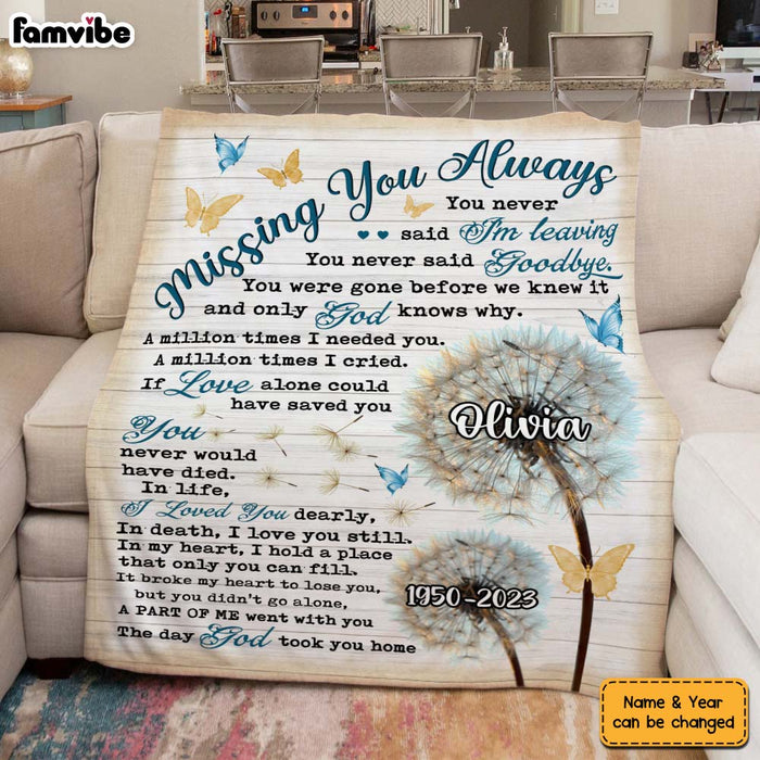 Personalized Memorial Dandelion Blanket 30024 1