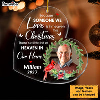 Personalized Christmas Memorial Cardinal Upload Photo Ornament 30027 thumb 1