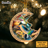 Personalized Memorial Hummingbird Your Wings Were Ready But My Heart Was Not 2 Layered Mix Ornament 30028 thumb 1