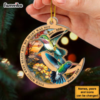 Personalized Memorial Hummingbird Your Wings Were Ready But My Heart Was Not 2 Layered Mix Ornament 30028 thumb 1