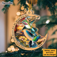 Personalized Memorial Hummingbird Your Wings Were Ready But My Heart Was Not 2 Layered Mix Ornament 30028 thumb 1