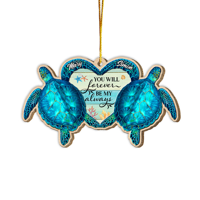 Personalized Gift Turtle Couple You Forever Be My Always Ornament 30036 1