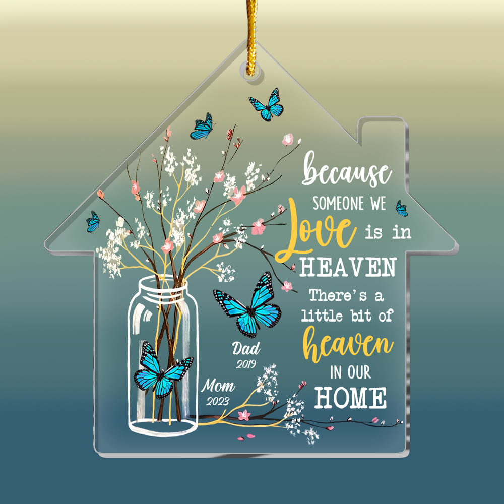 Personalized Memorial Butterfly Someone We Love Is In Heaven Ornament 30041 Primary Mockup