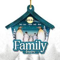 Personalized Penguin Family Christmas Ornament 30060 thumb 1