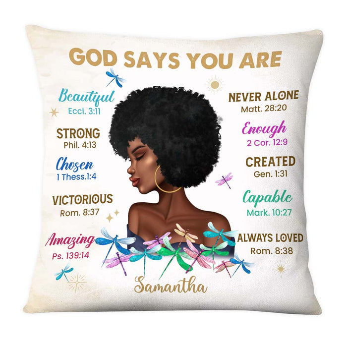 Personalized Inspirational Gift For Daughter God Says You Are Pillow 30064 1