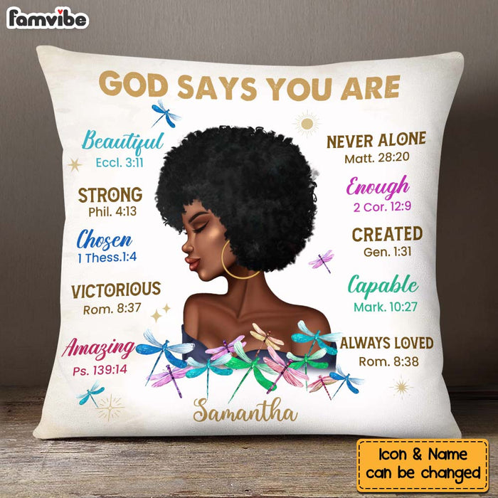Personalized Inspirational Gift For Daughter God Says You Are Pillow 30064 1