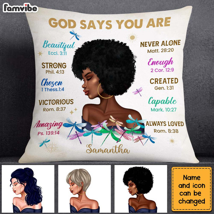Personalized Inspirational Gift For Daughter God Says You Are Pillow 30064 1