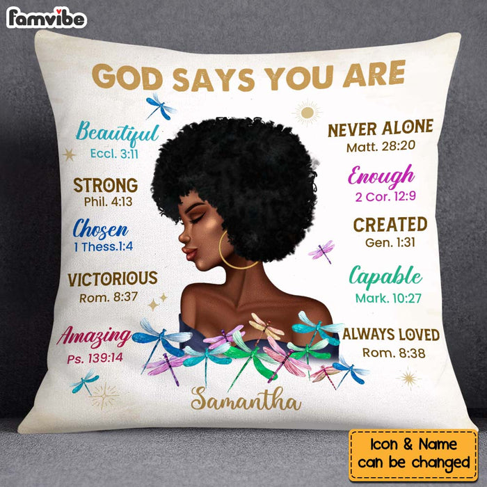 Personalized Inspirational Gift For Daughter God Says You Are Pillow 30064 1