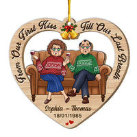 Personalized Gift For Old Couple From Our First Kiss Ornament 30067 thumb 1