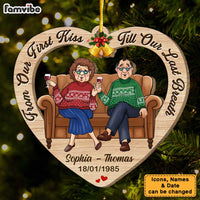 Personalized Gift For Old Couple From Our First Kiss Ornament 30067 thumb 1
