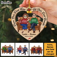 Personalized Gift For Old Couple From Our First Kiss Ornament 30067 thumb 1