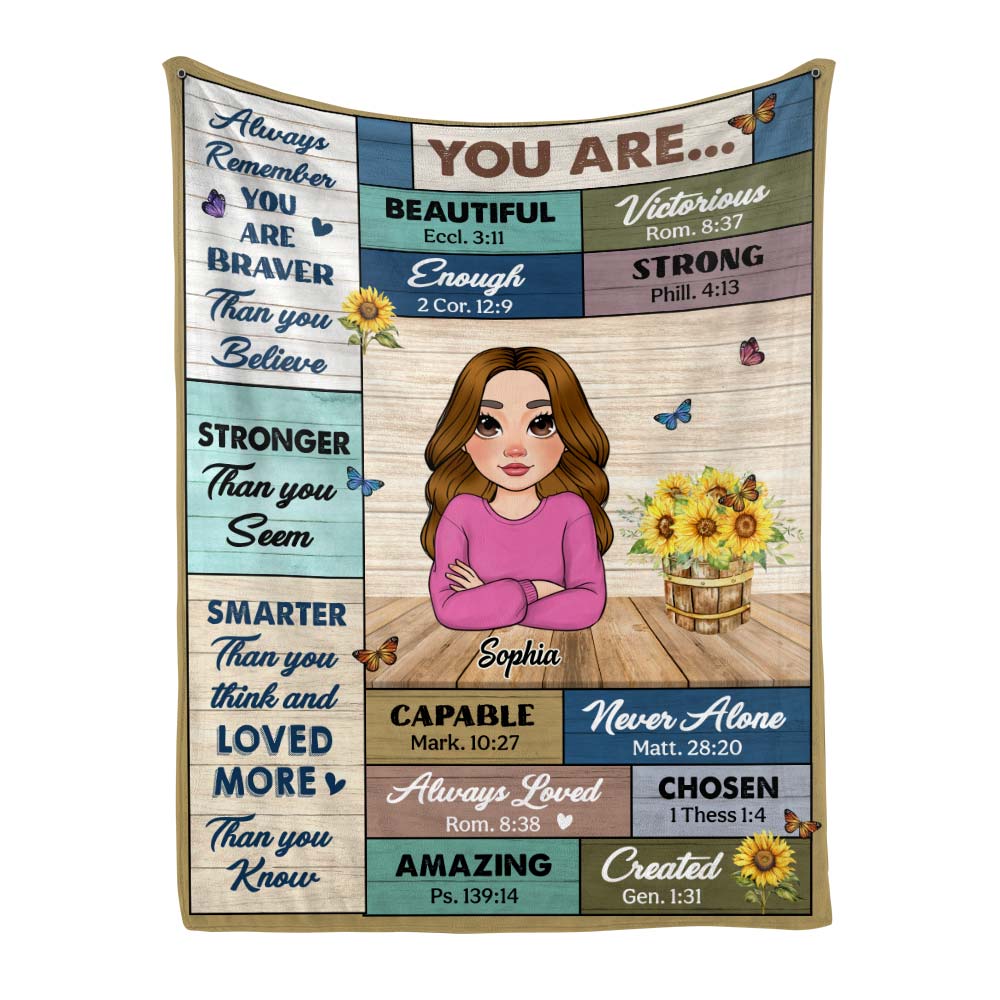Personalized Inspirational Gift For Daughter You Are Blanket 30070 Primary Mockup