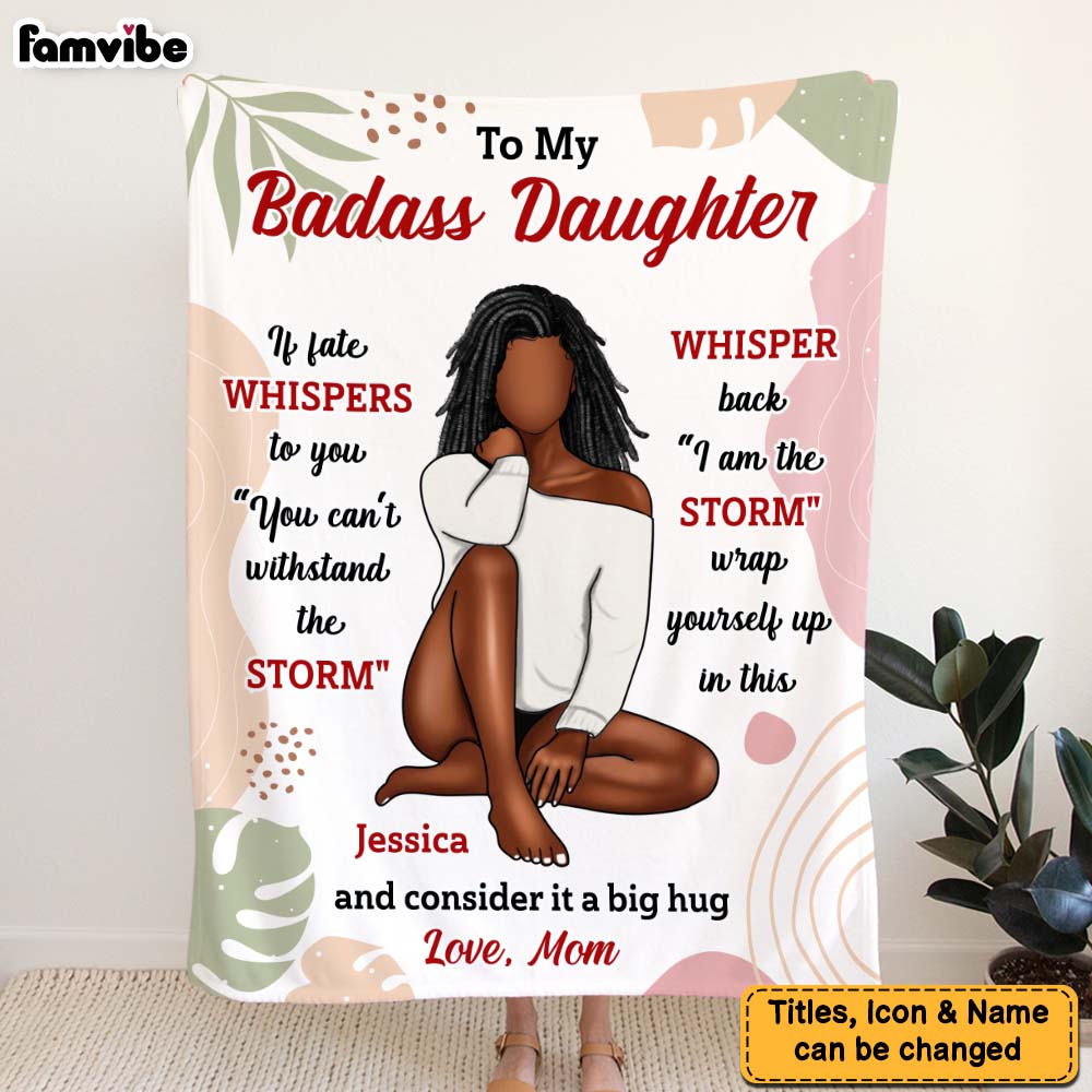 Personalized Gift For Daughter  Inspirational Blanket 30074