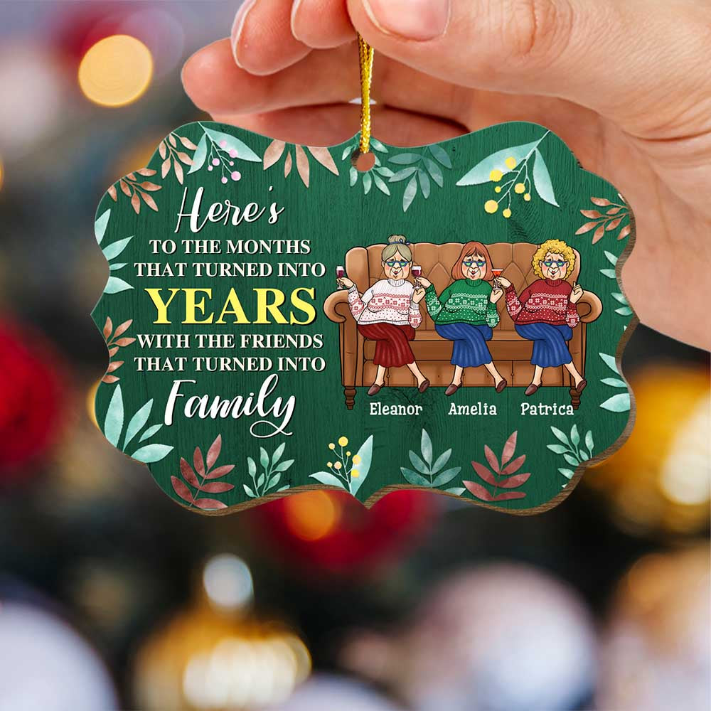 Personalized Christmas Friendship Gift Friends That Turned Into Family Benelux Ornament 30075 Primary Mockup