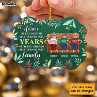 Personalized Christmas Friendship Gift Friends That Turned Into Family Benelux Ornament 30075 thumb 1