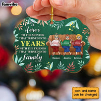 Personalized Christmas Friendship Gift Friends That Turned Into Family Benelux Ornament 30075 thumb 1