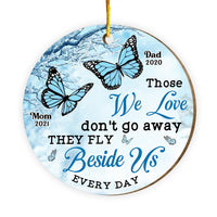 Personalized Memorial Butterflies Gift Those We Love Circle Ornament 30077 thumb 1