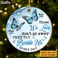 Personalized Memorial Butterflies Gift Those We Love Circle Ornament 30077 thumb 1