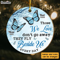 Personalized Memorial Butterflies Gift Those We Love Circle Ornament 30077 thumb 1