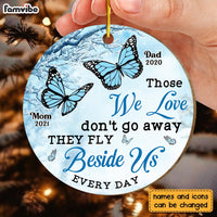 Personalized Memorial Butterflies Gift Those We Love Circle Ornament 30077 thumb 1