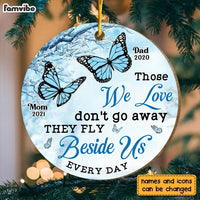 Personalized Memorial Butterflies Gift Those We Love Circle Ornament 30077 thumb 1