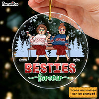 Personalized Christmas Friendship Gift Friends Forever Circle Ornament 30078 thumb 1