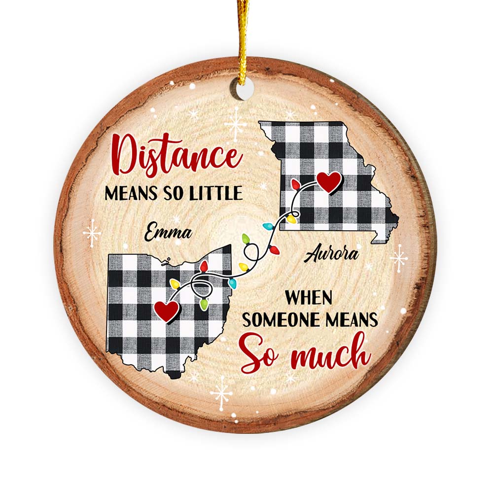 Personalized Christmas Gift Someone Means So Much Long Distance Circle Ornament 30079 Primary Mockup