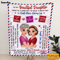 Personalized Daughter Inspirational Today Is A Good Day Blanket 30080 thumb 1