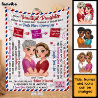 Personalized Daughter Inspirational Today Is A Good Day Blanket 30080 thumb 1