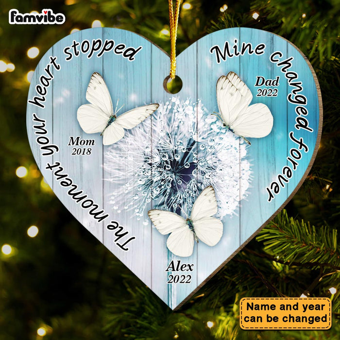 Personalized Memorial Dandelion Gift Butterfly Heart Ornament 30081 1