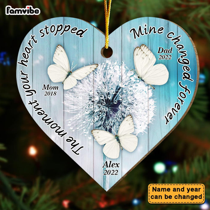 Personalized Memorial Dandelion Gift Butterfly Heart Ornament 30081 1