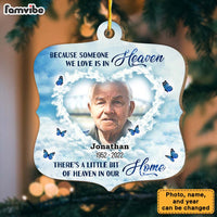 Personalized Memorial Butterfly There's A Little Bit Of Heaven In Our Home Ornament 30087 thumb 1
