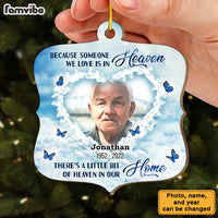Personalized Memorial Butterfly There's A Little Bit Of Heaven In Our Home Ornament 30087 thumb 1