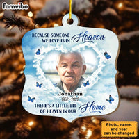 Personalized Memorial Butterfly There's A Little Bit Of Heaven In Our Home Ornament 30087 thumb 1