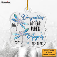 Personalized Memorial Dragonfly Angels Are Near Ornament 30093 thumb 1
