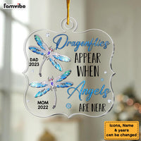 Personalized Memorial Dragonfly Angels Are Near Ornament 30093 thumb 1