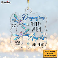 Personalized Memorial Dragonfly Angels Are Near Ornament 30093 thumb 1